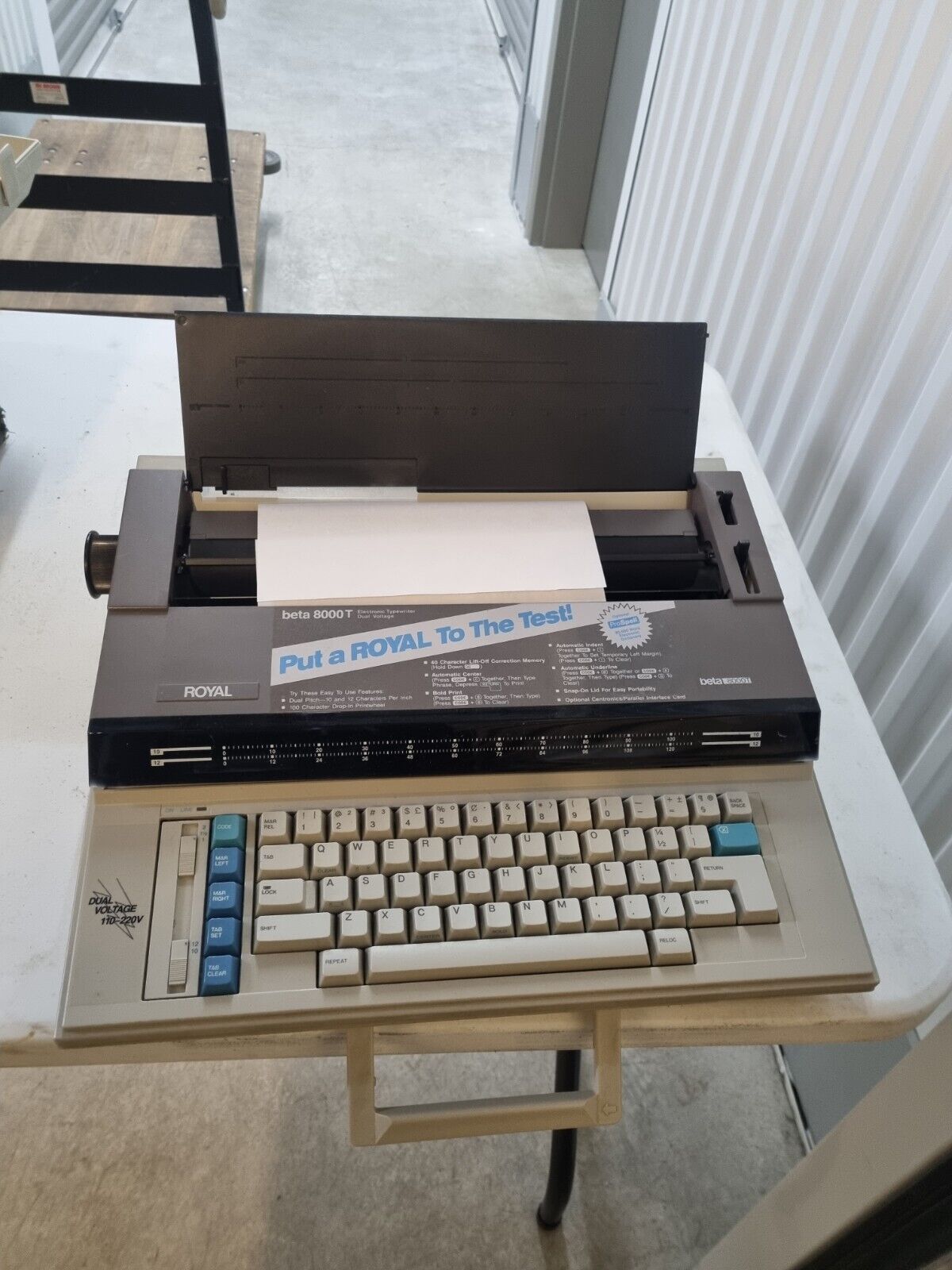 VTG Royal Beta 8000T Portable Electronic Typewriter Dual Voltage 