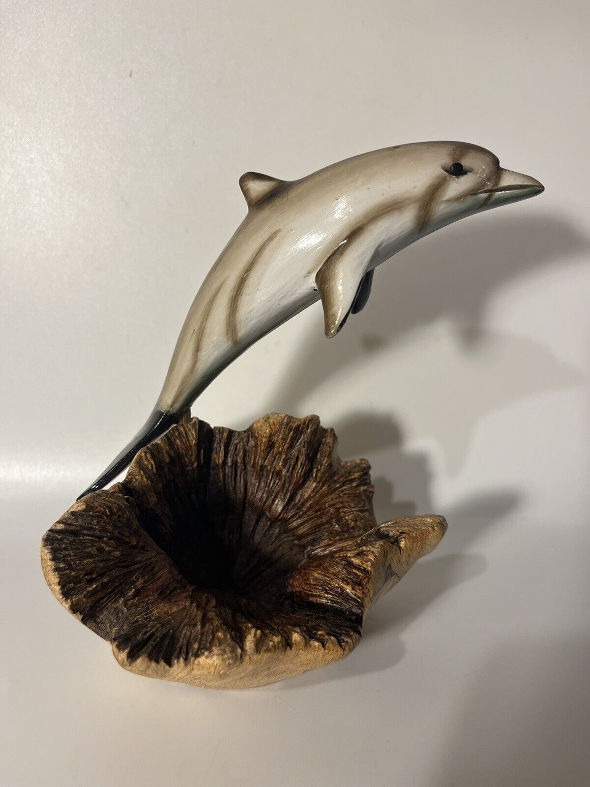 Handcrafted Wood & Jumping Dolphin Decor