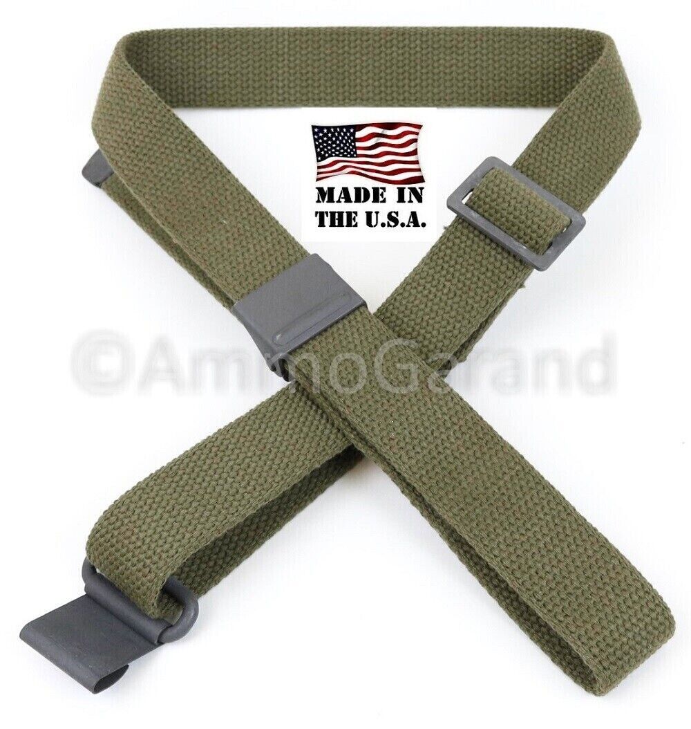 AmmoGarand M1 Garand Web Sling OD Green Cotton for USGI Rifle/Shotguns *US Made*