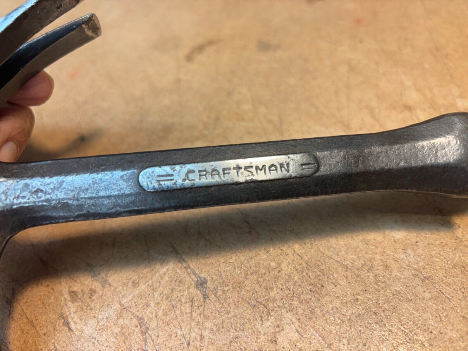 Vintage Raised Logo Craftsman Claw Hammer for Restoration