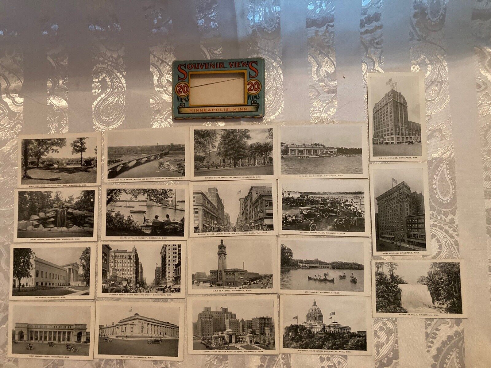 Vintage Souvenir Views Minneapolis MN Mini Photo Finish Cards 20 Views