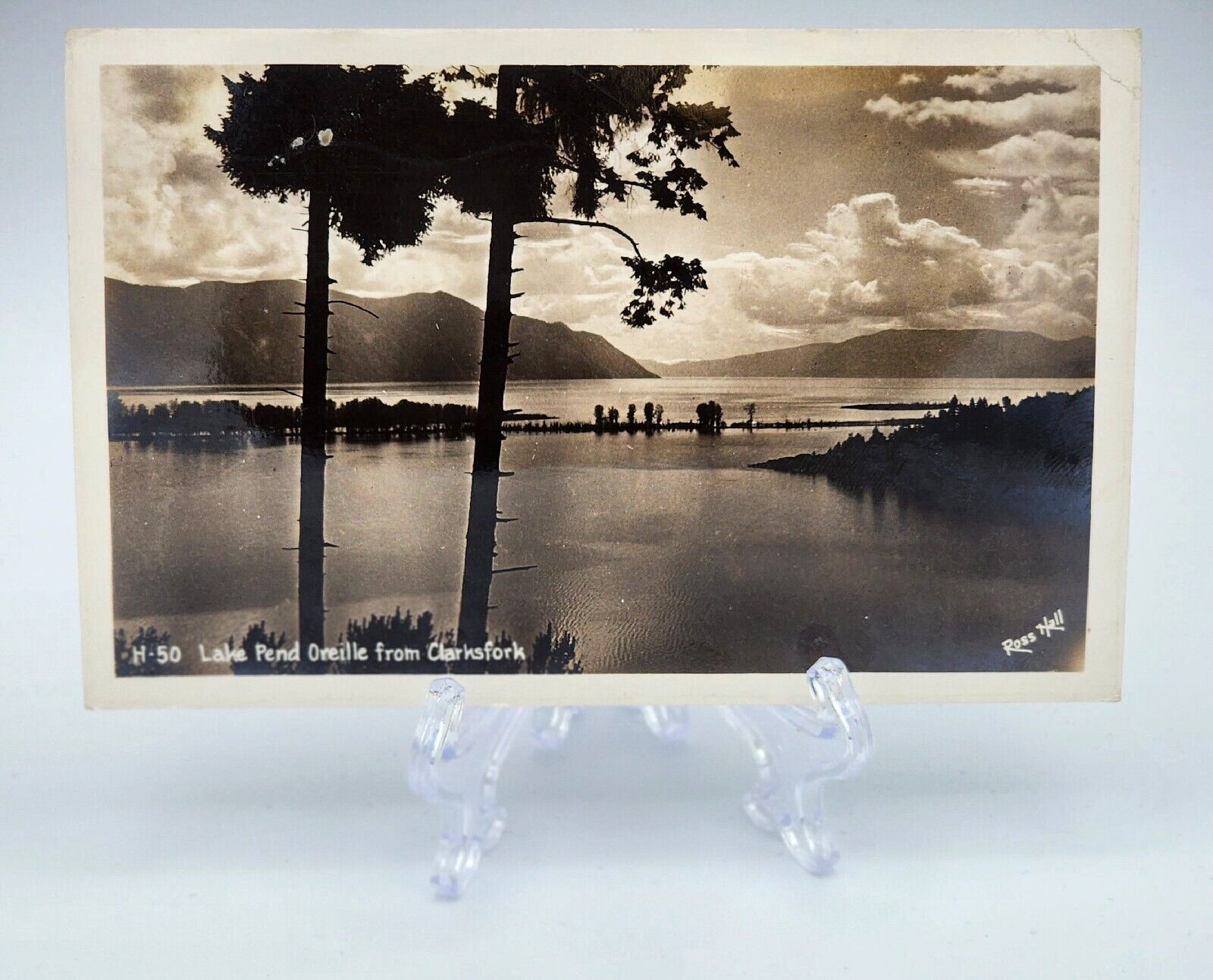 RPPC Postcard~ Lake Pend Oreille From Clarksfork, Idaho~ By Ross Hall