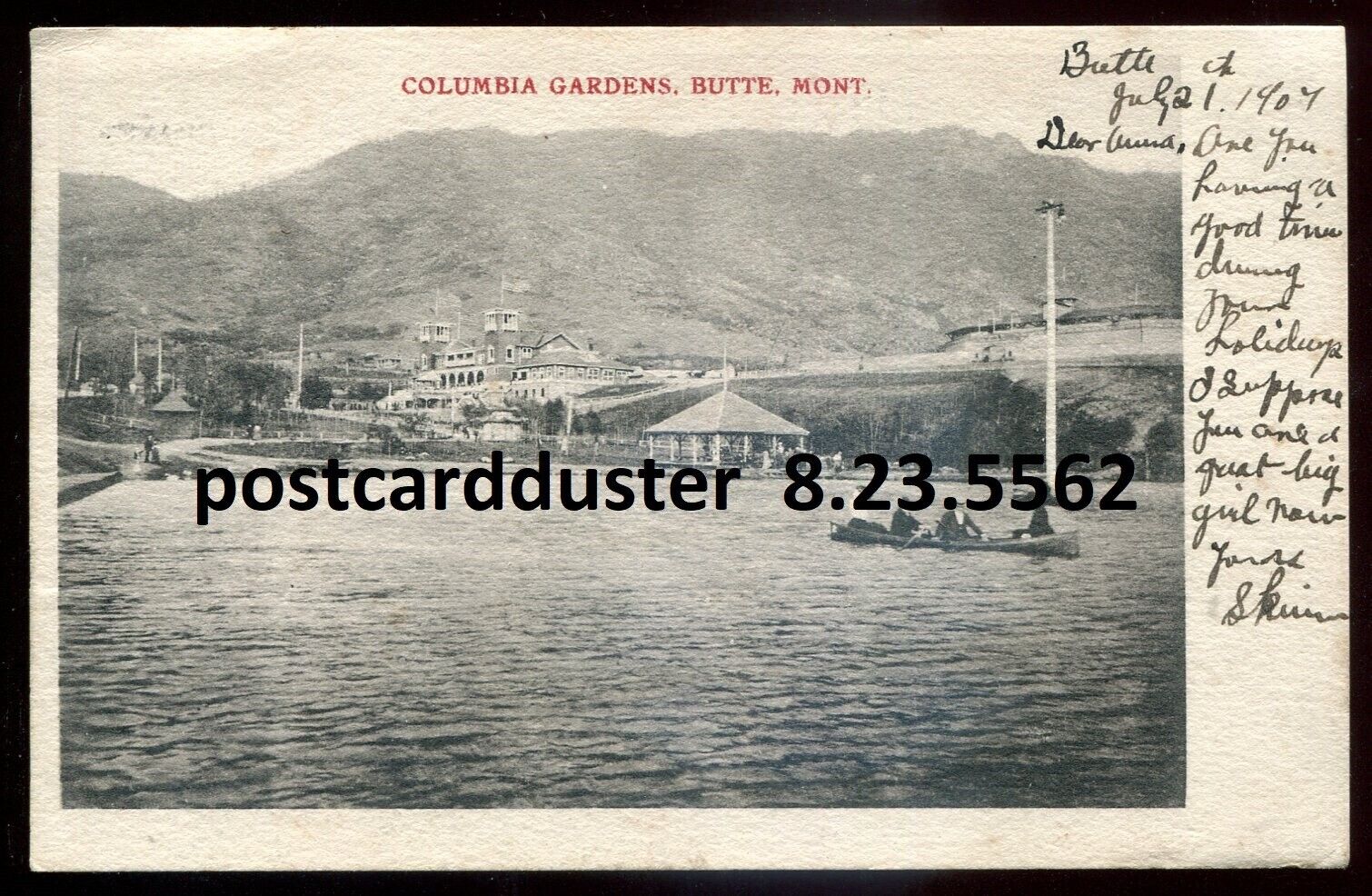 BUTTE Montana Postcard 1907 Columbia Gardens