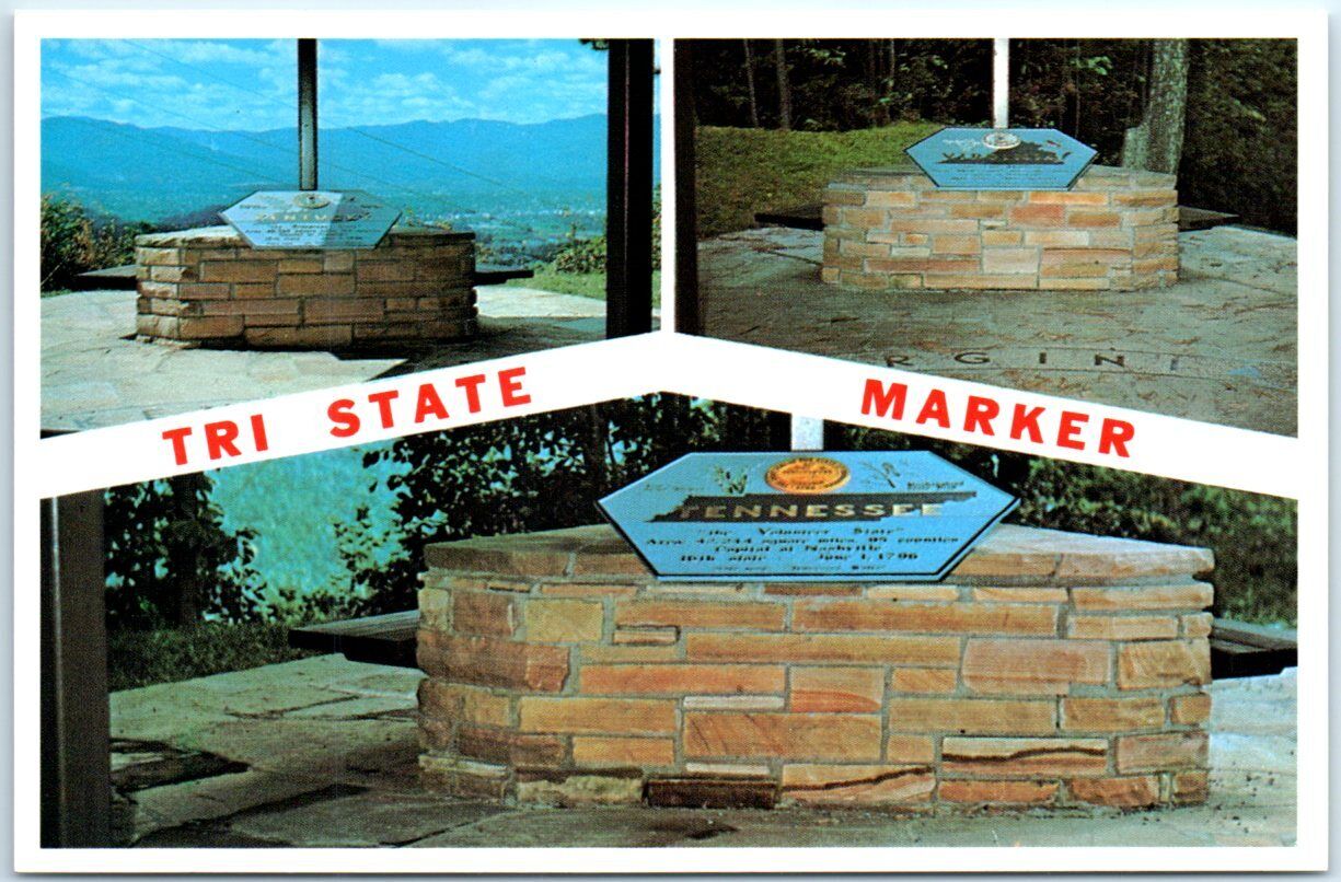 Postcard - Tri-State Marker, Cumberland Gap National Historical Park