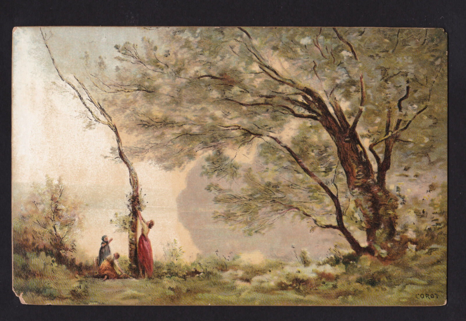 c1910 Stengel art by Corot landscape Paysage france postcard