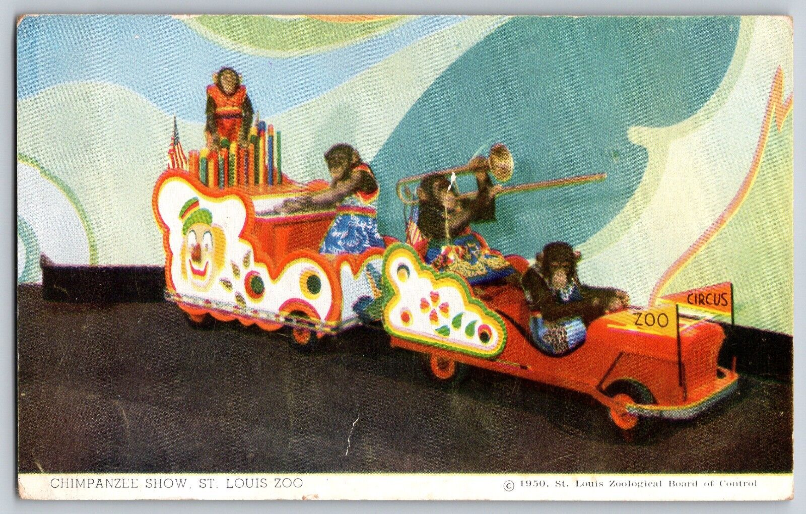 Missouri - St. Louis Zoo - Famous Chimpanzee Show - Vintage Postcard - Unposted