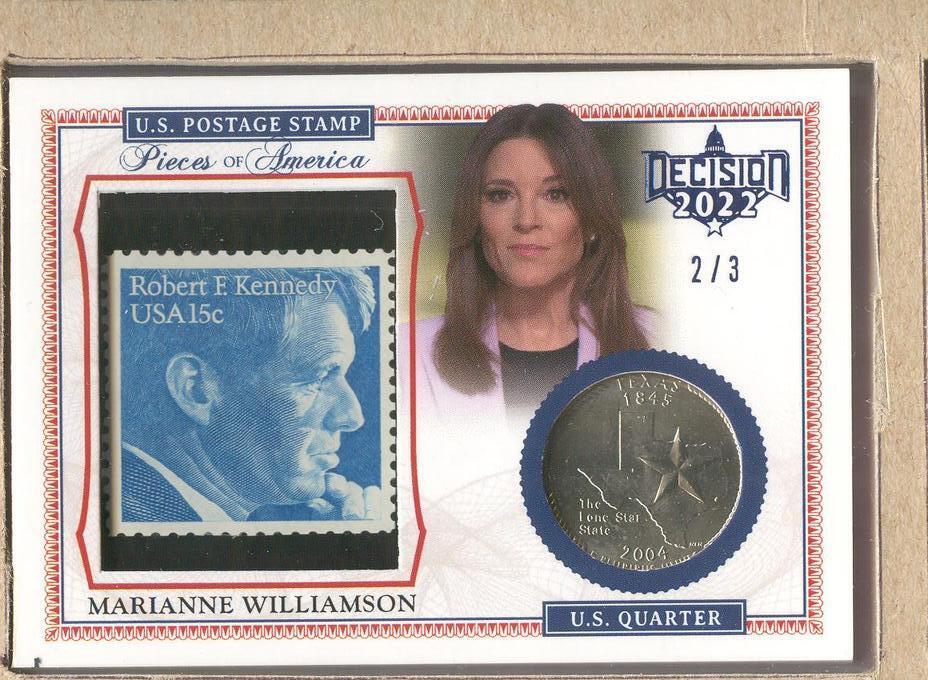 Marianne Williamson 39 2023 Decision 2022 Update Pieces of America Stamp Quarter