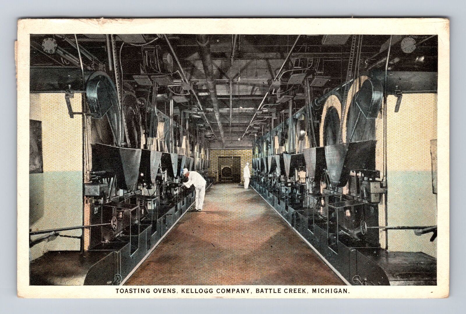 Battle Creek MI-Michigan, Toasting Ovens, Kellogg Company Vintage c1927 Postcard