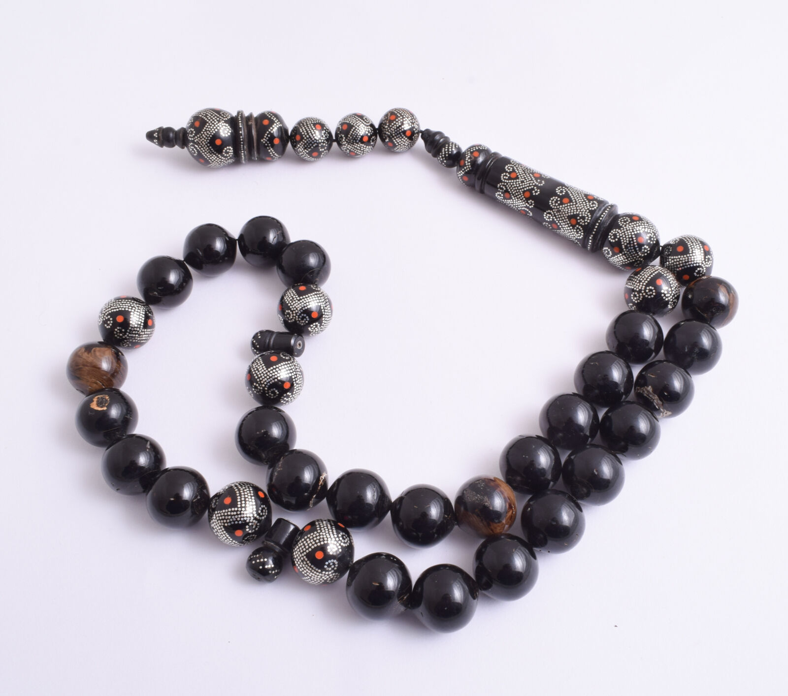 Black coral Islamic Prayer Beads-ُTasbih Worry Beads-18X18mm-180grams-يسر