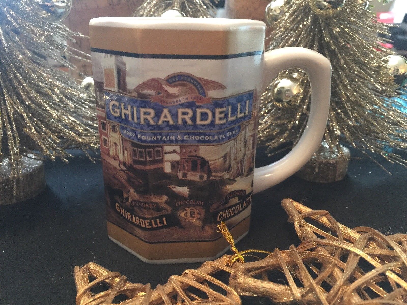 Vintage Ghirardelli Collectible Chocolate Coffee Mug EUC