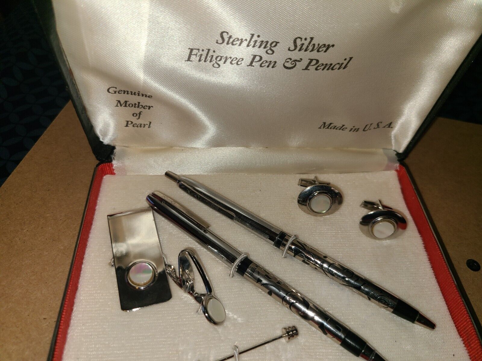 sterling silver Filigree Pen & Pencil