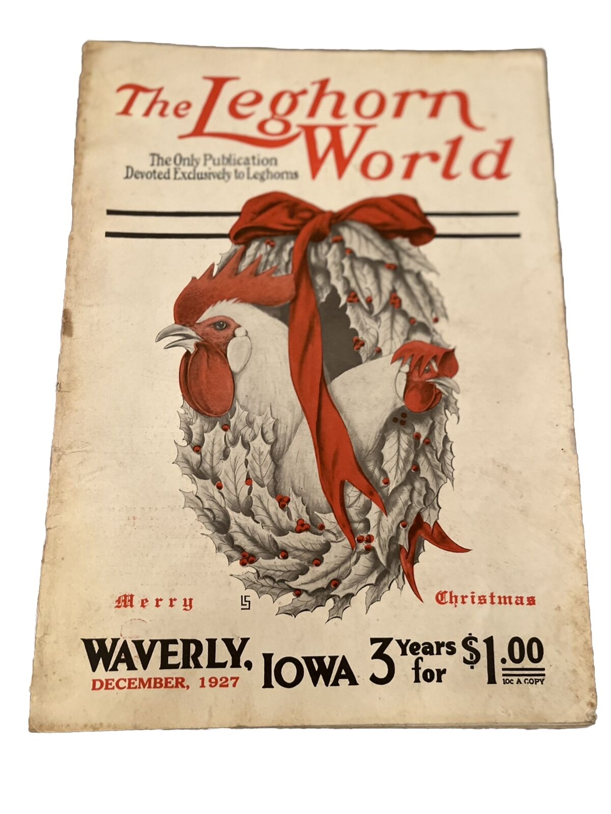 The Leghorn Chicken World Magazine December 1927 Christmas Edition  Publication