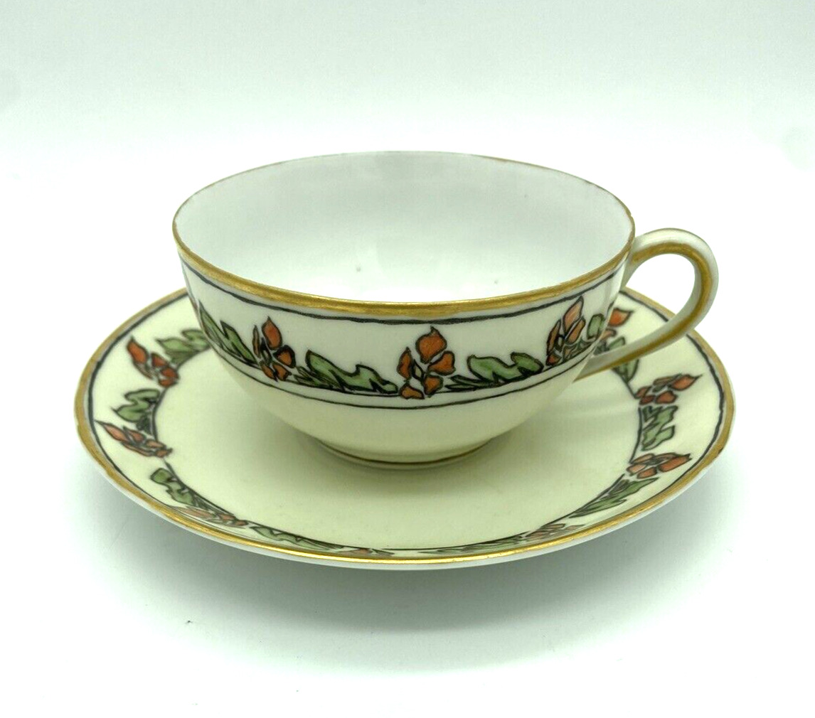 Antique Tea Cup and Saucer Nippon Date On Cup is 1920