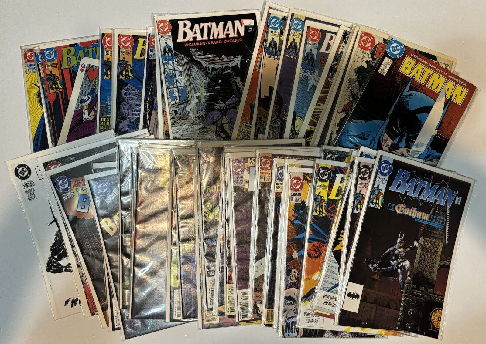 Lot 50+ (53) Batman DC Comics Books Range Issues 422-538 1980s-1990s Vintage