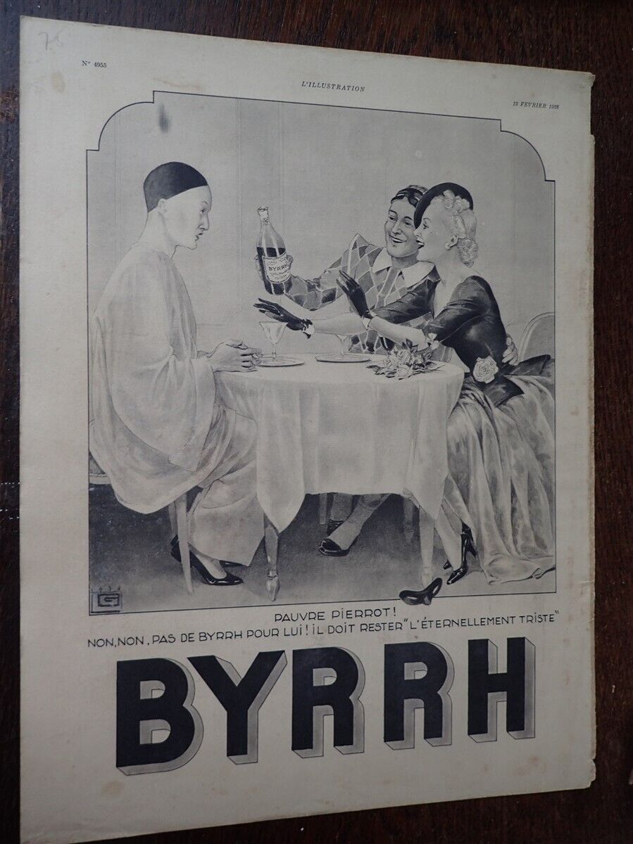 BYRRH stone illustrated by LEONNEC 75 paper advertising ILLUSTRATION 1938