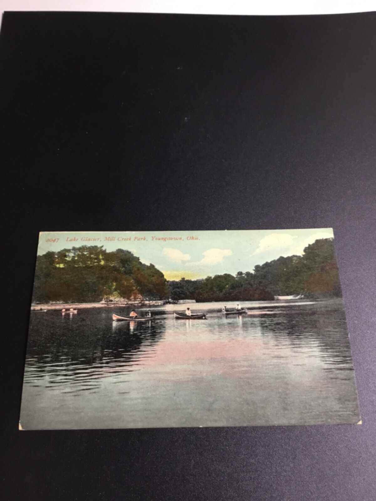 1911 Youngstown, OH Postcard - Lake Glacier, Mill Creek Park 1810