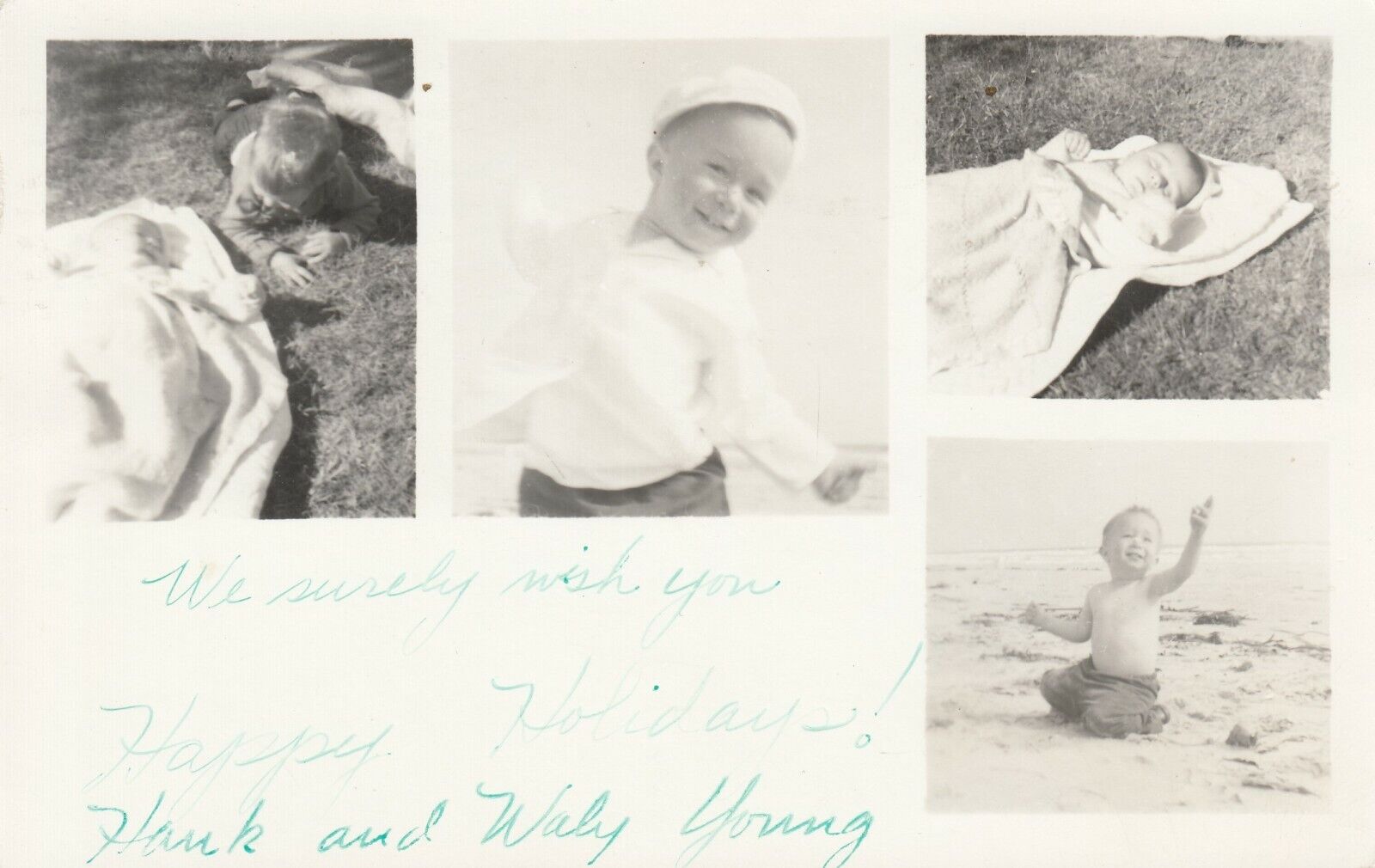 RPPC Real Photo Postcard - Kids - Hank and Waly Young,  Geeley,  Colorado 1950