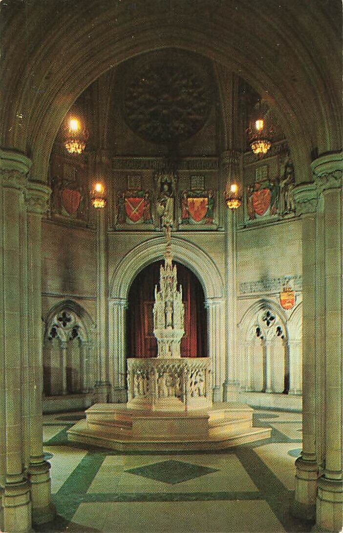 Postcard Baptistry Cathedral of St John the Divine New York City NY c  1955