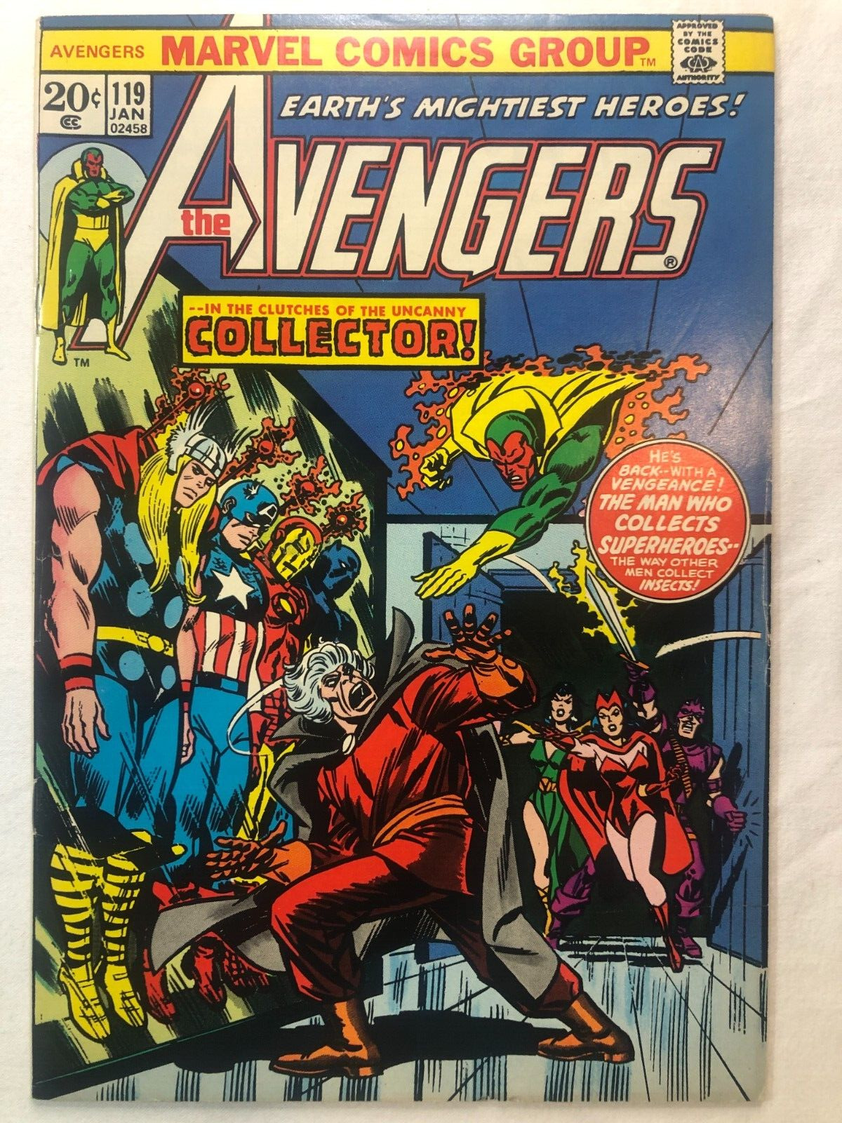 Avengers #119 Sept 1974 Vintage Bronze Age Marvel Comics Nice Condition