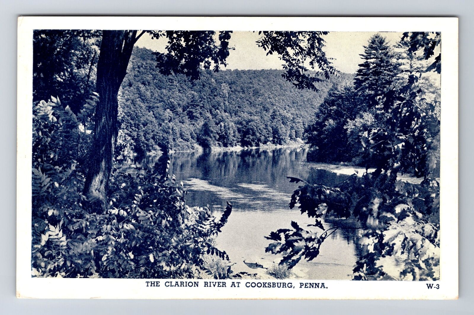 Cooksburg PA-Pennsylvania, the Clarion River, Antique Vintage Postcard