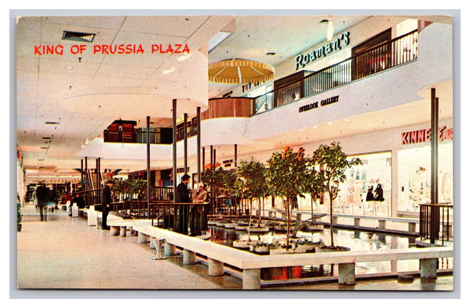 King of Prussia PA Pennsylvania Plaza Mall Indoor Shopping Chrome Postcard