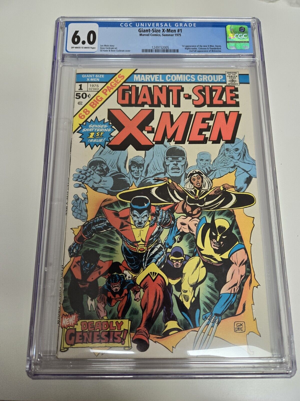 Giant Size X-Men #1 - Marvel Comics 1975 - CGC 6.0 OW - White Pages