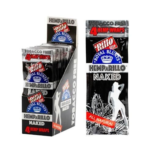 Hemparillo Rolling Papers 4 Count Per Sleeve Pack of 15 (Naked)