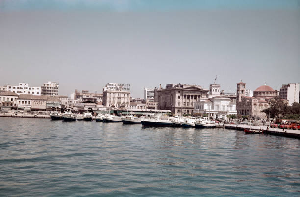 Port Of Piraeus In Greece Ferry Boats Serving The Greek Islands Mo- Old Photo