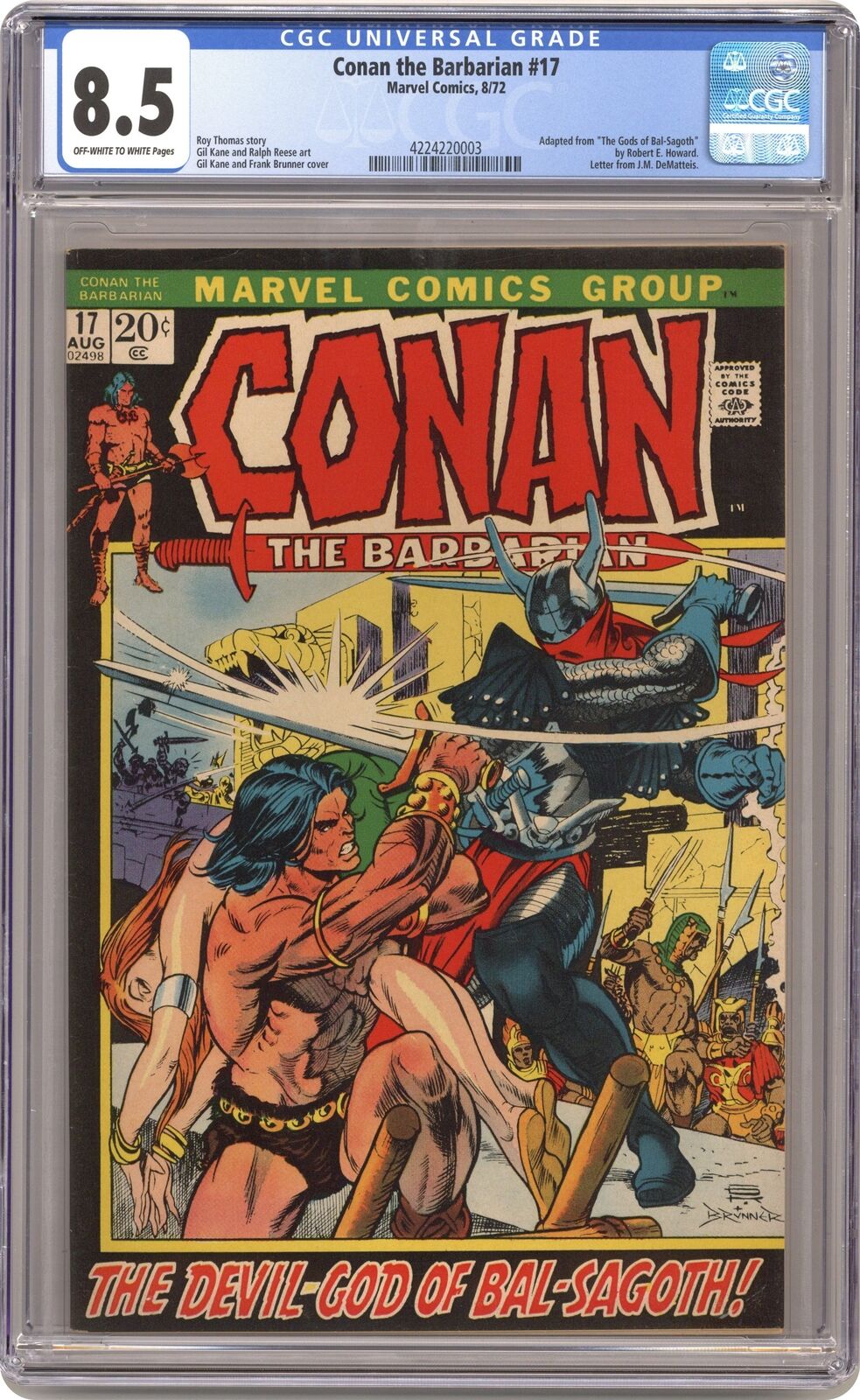 Conan the Barbarian #17 CGC 8.5 1972 4224220003