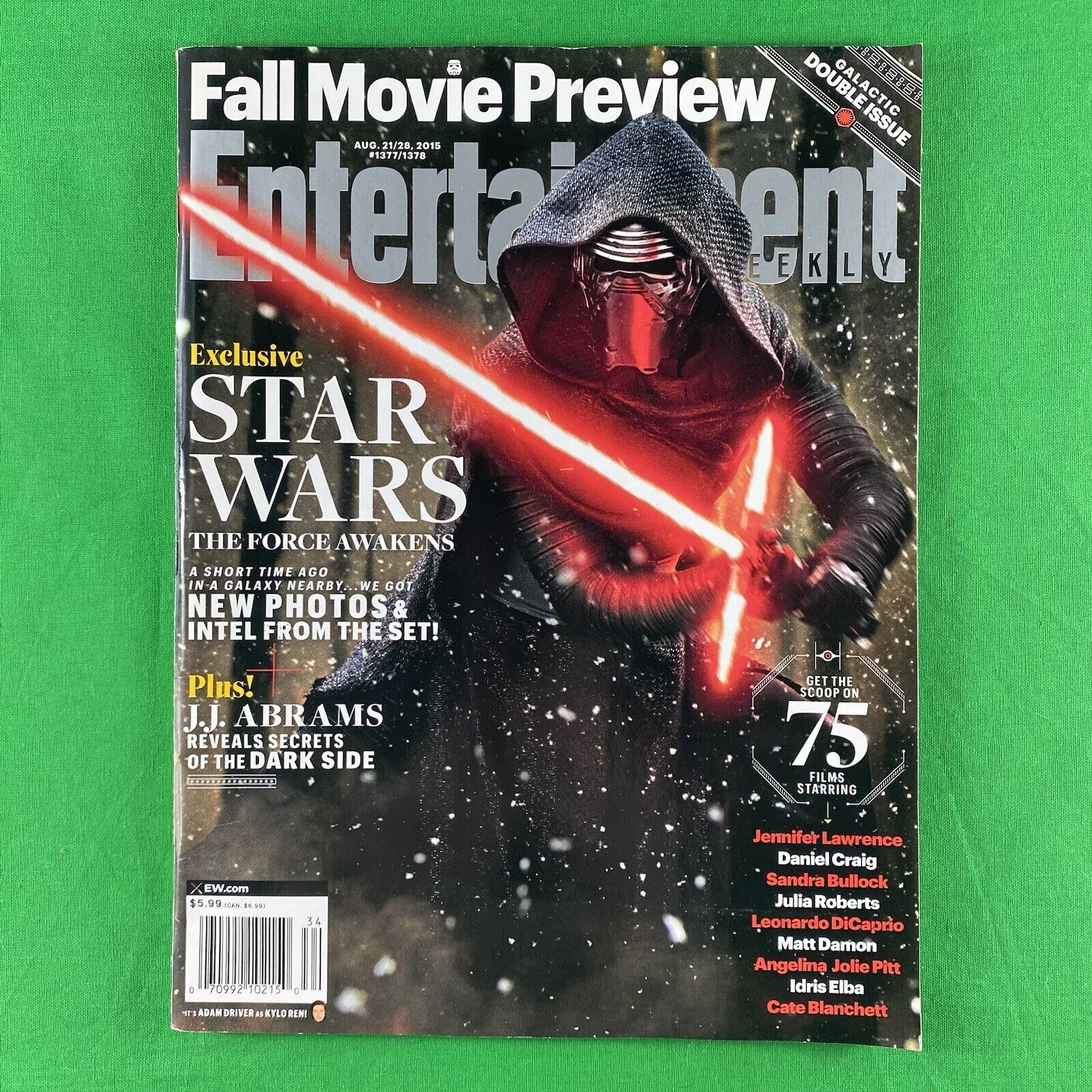 Entertainment Weekly August 2015 Star Wars The Force Awakens Kylo Ren Newsstand