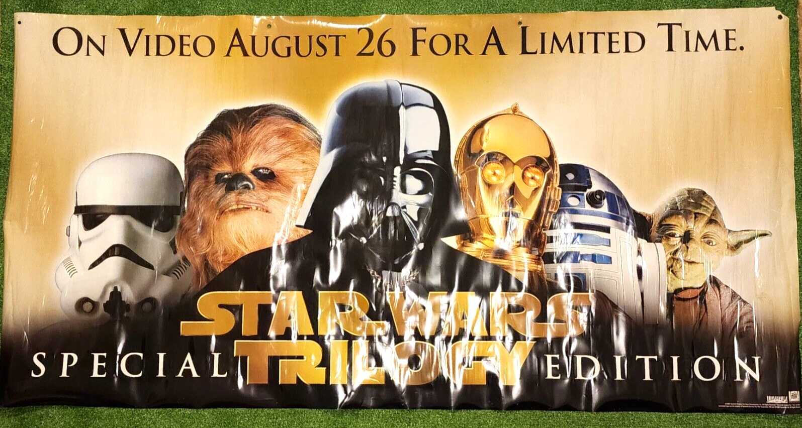 1997 Star Wars Trilogy Special Limited Edition Vinyl Poster Retail Banner 36x70