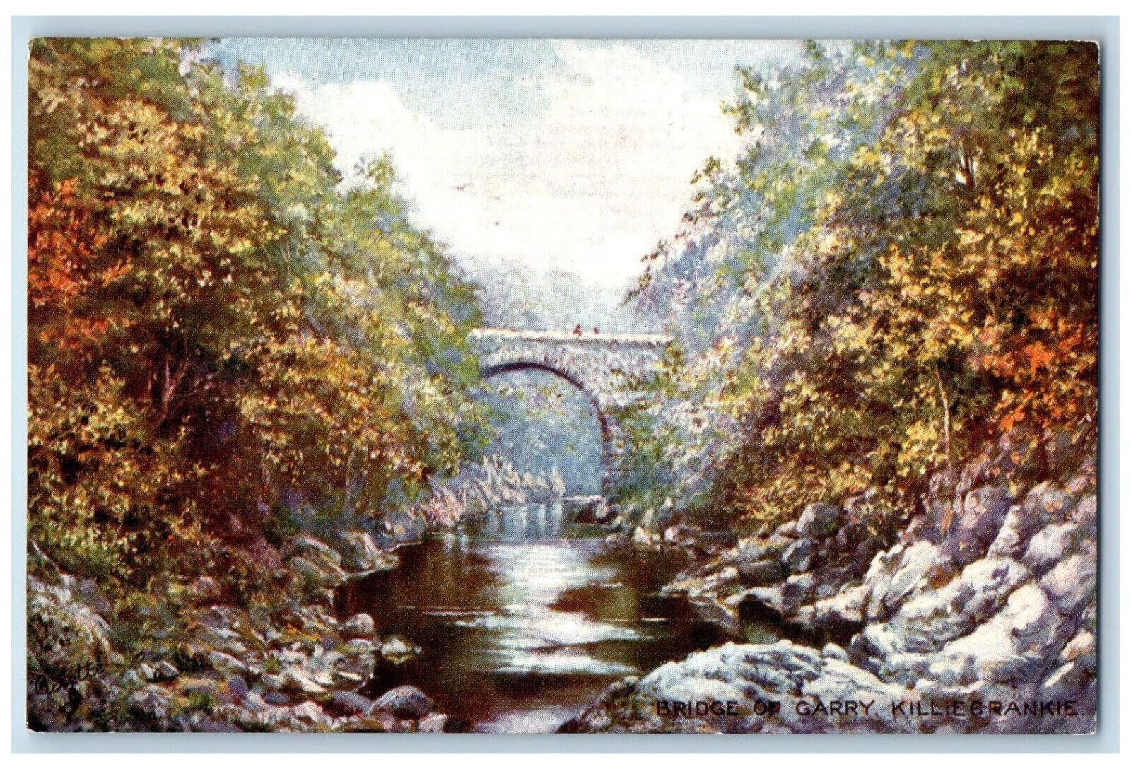 c1910 Bridge of Garry Killiecrankie Scotland Oilette Tuck Art Postcard