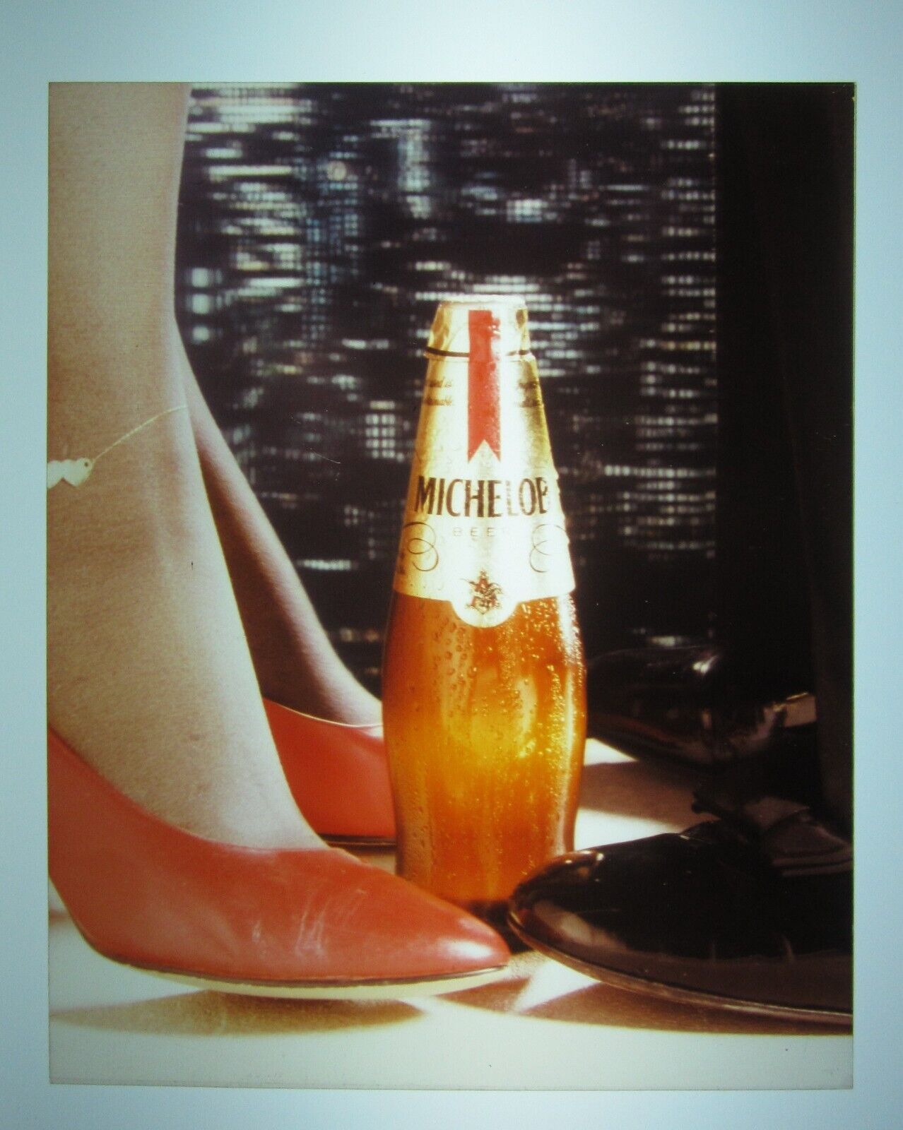 Michelob Beer Bottle 1990\'s Back-Lit 3-D Lenticular Picture 8 x 10 Great 3-D