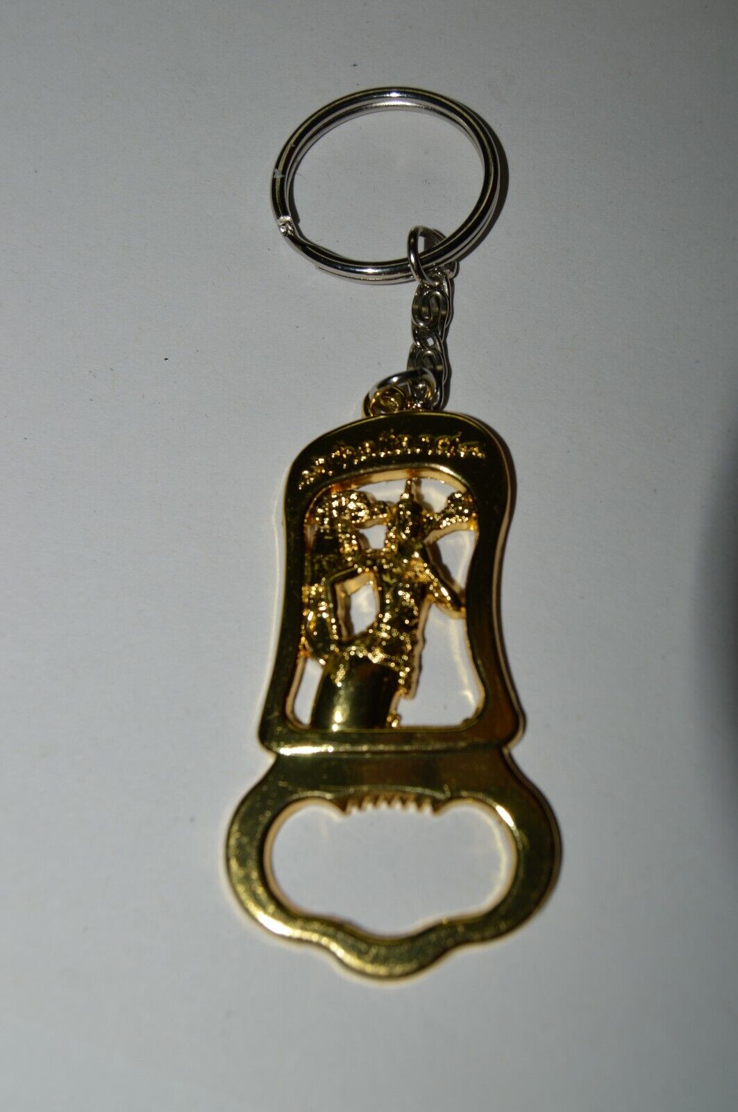 Golden Metal Malaysia See Through Bottle Opener Key Chain MINTY