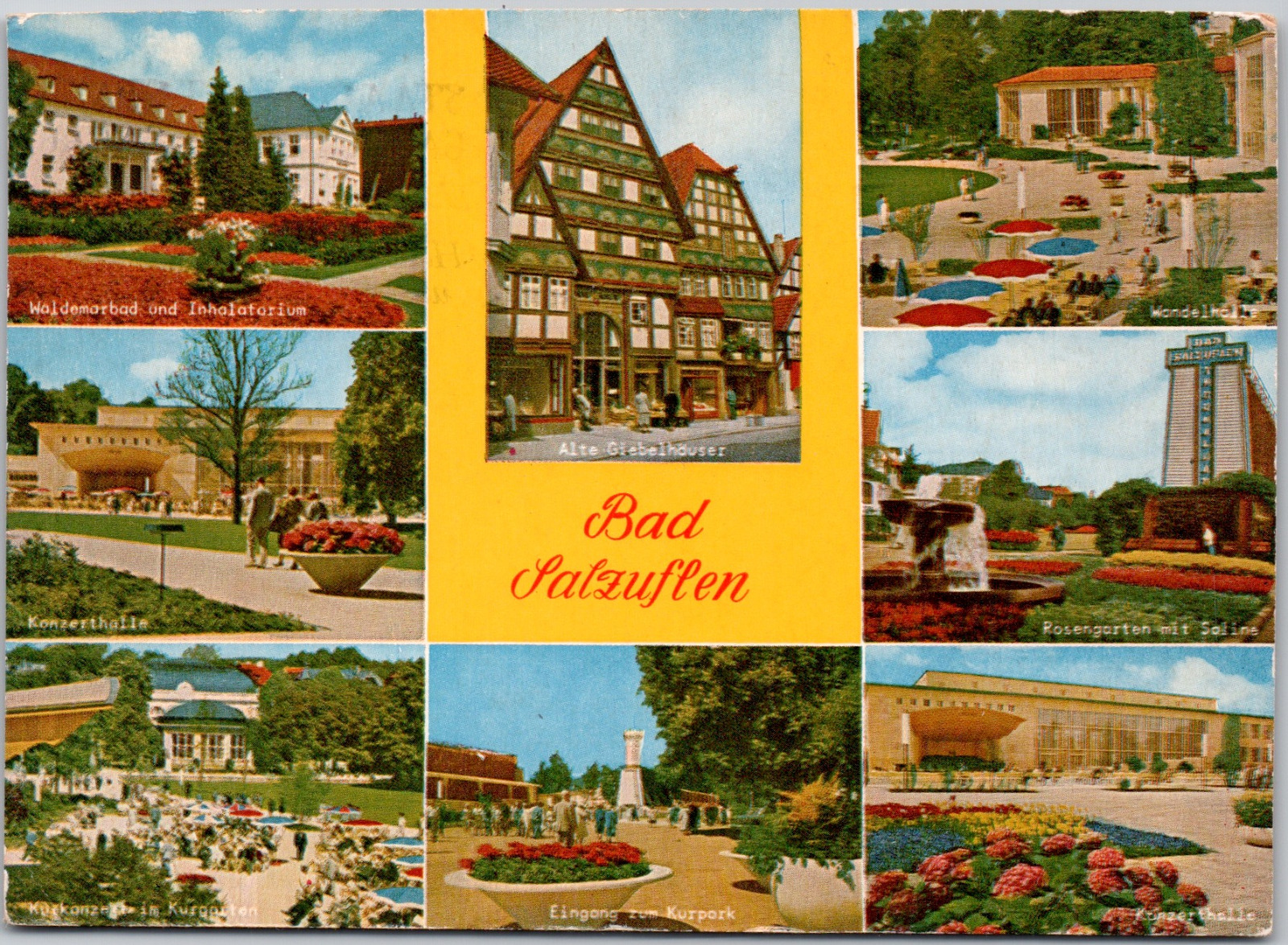 Bad Salzuffen Lippe District of North Rhine Westphalia Germany Vintage Postcard