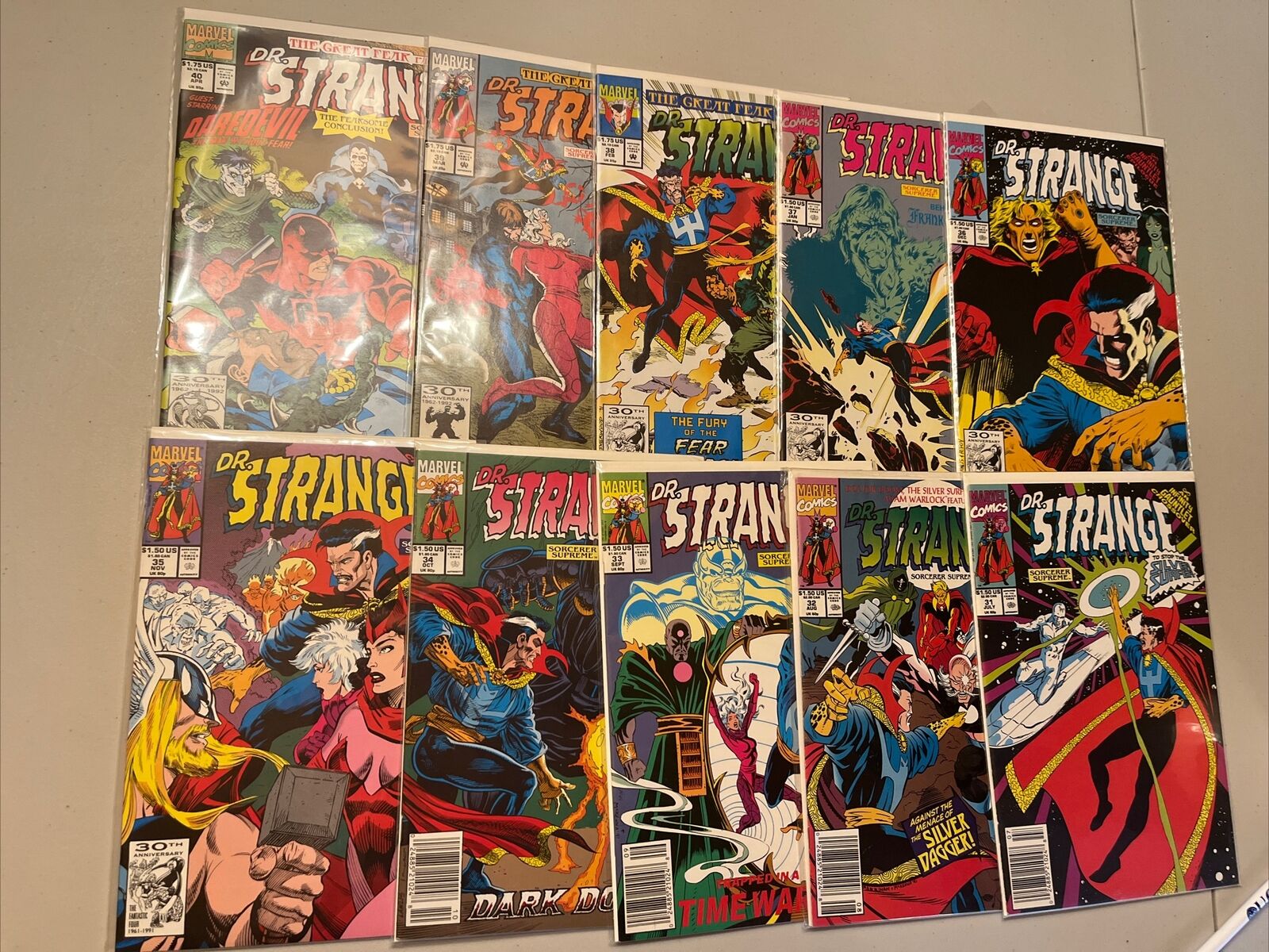 Marvel 1988 Doctor Strange Series Issues #31 - #40 all VF