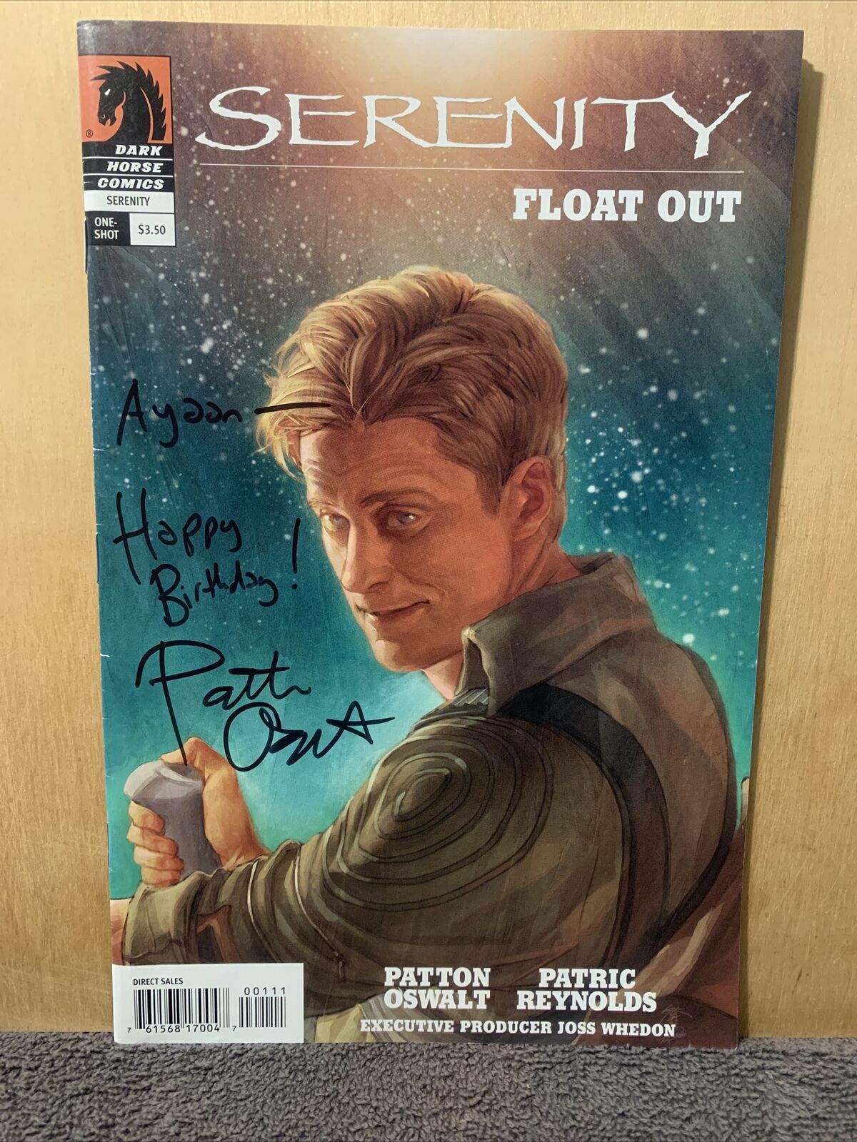 Serenity Float Out Dark horse -Comic Book- Signed By Patton Oswalt No COA