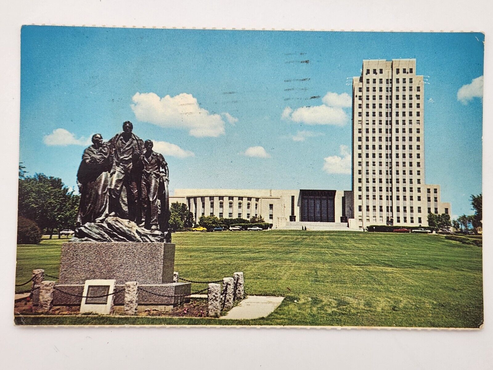 Vintage Postcard 1960\'s state Capitol at Bismarck North Dakota  Posted chromatic