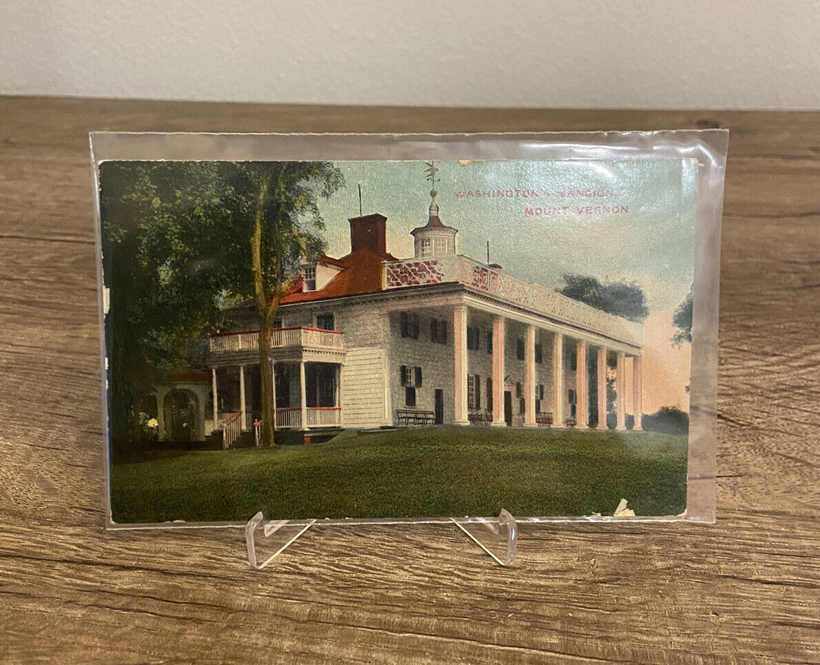 VTG Postcard Washington\'s Mansion Mount Vernon Potomac