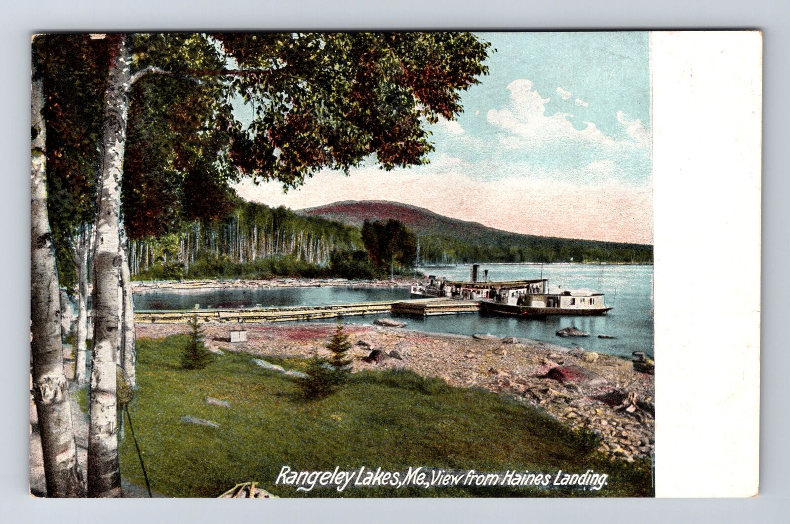 Rangeley Lakes ME-Maine, View From Haines Landing, Antique, Vintage Postcard