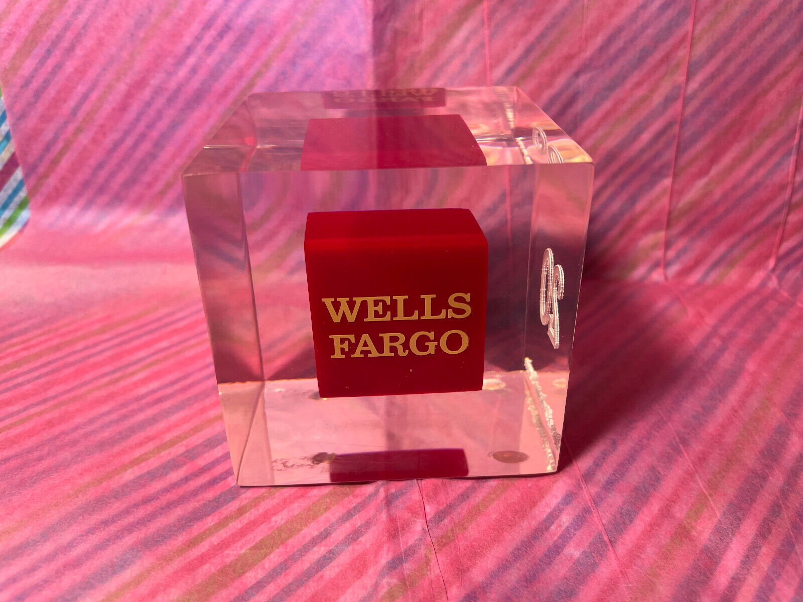 Wells Fargo 20 Years of Dedicated Service Anniversary Cube Without Box