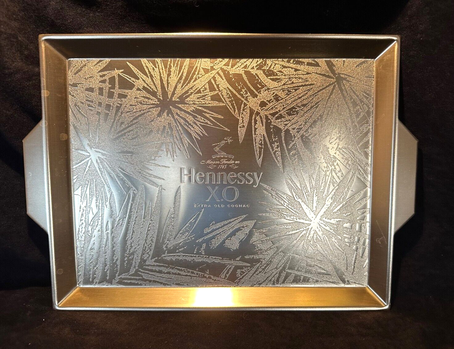 Hennessy X.O. Gold Plate Liquor Serving Tray Extra Old Cognac