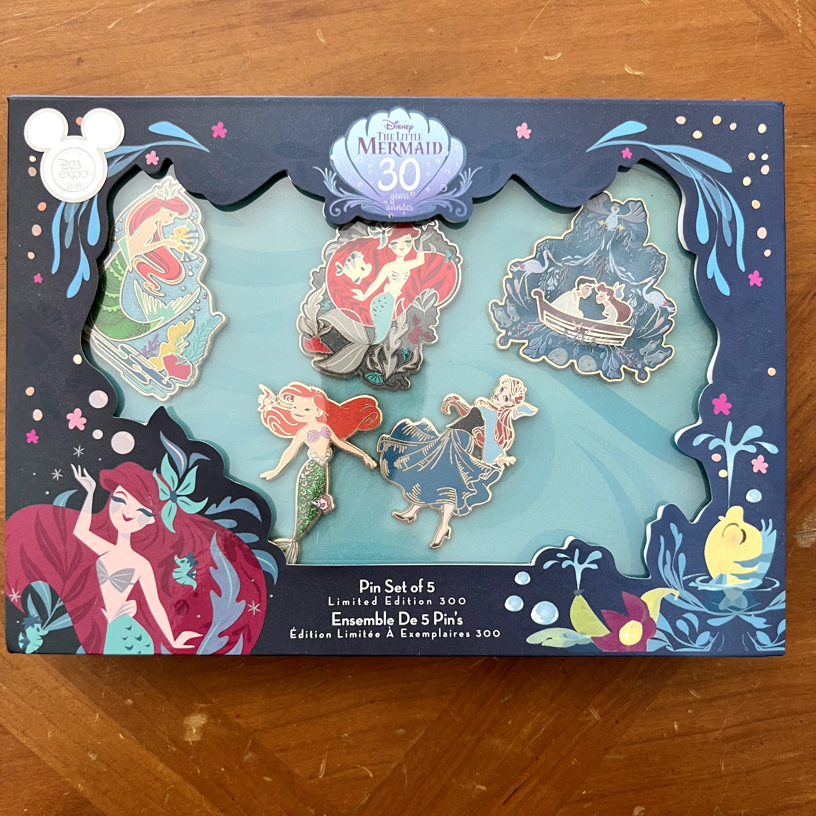 D23 Expo 2019 The Little Mermaid 30th Anniversary Ariel Set of 5 Pins LE 300 New