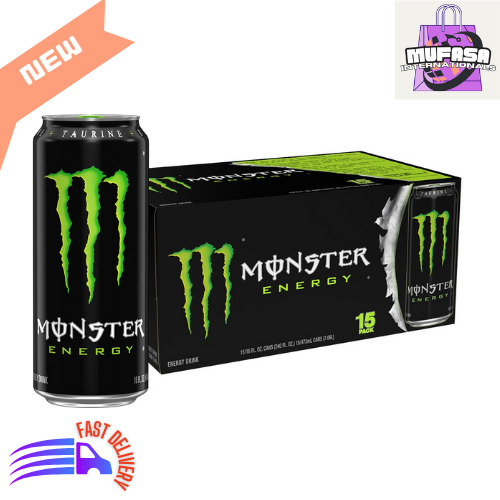 15 Pack Monster Energy Drink, Green, Original, 16 Ounce, Fresh