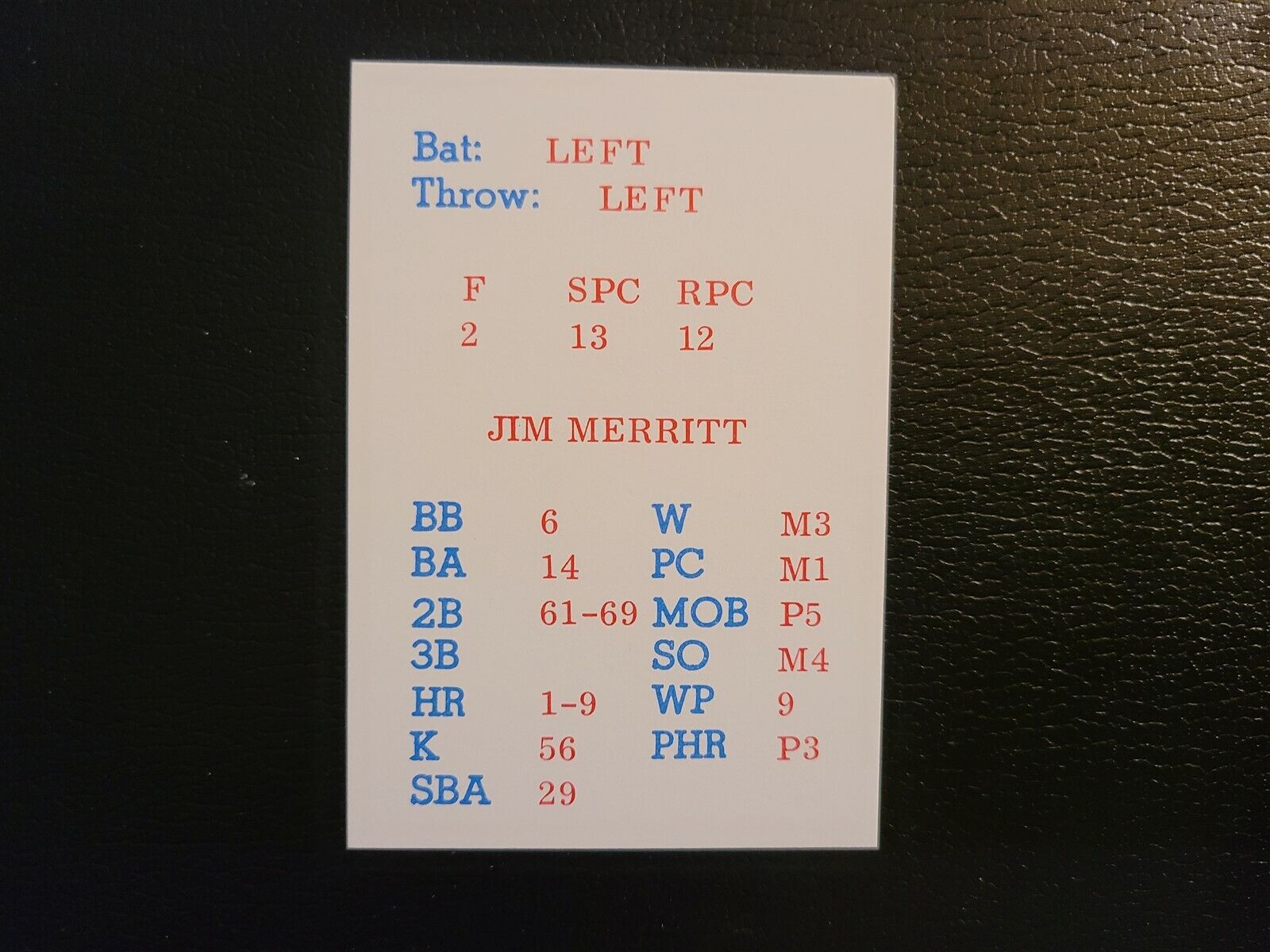  Jim Merritt 1970 Big League Manager Baseball Card Cincinnati Reds 