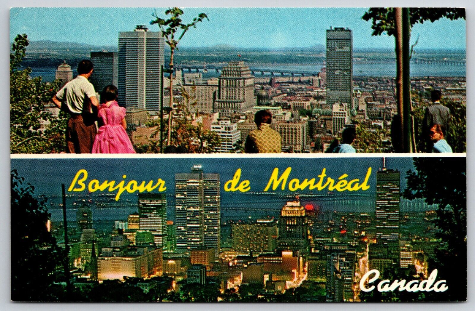 Postcard Canada de Montreal View of Mount Royal Lookout Buildings