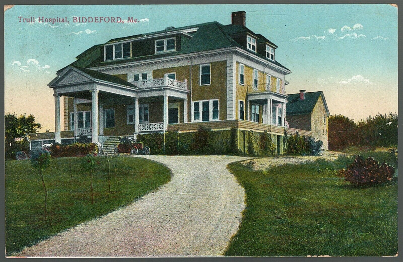 Biddeford Maine Postcard Trull Hospital York County 1910
