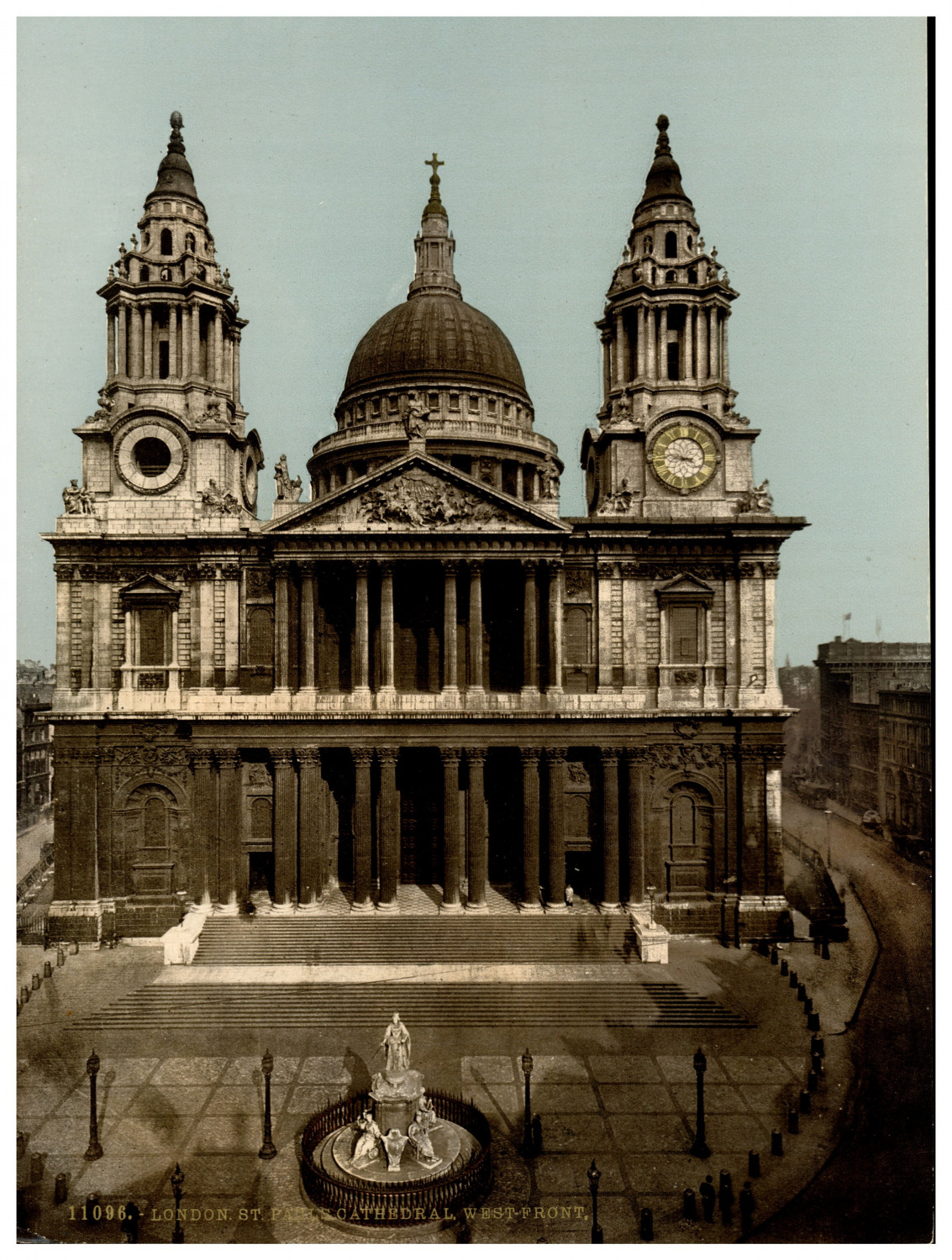 England. London & Suburbs. St. Paul's Cathedral. West Front. Vintage Photochr