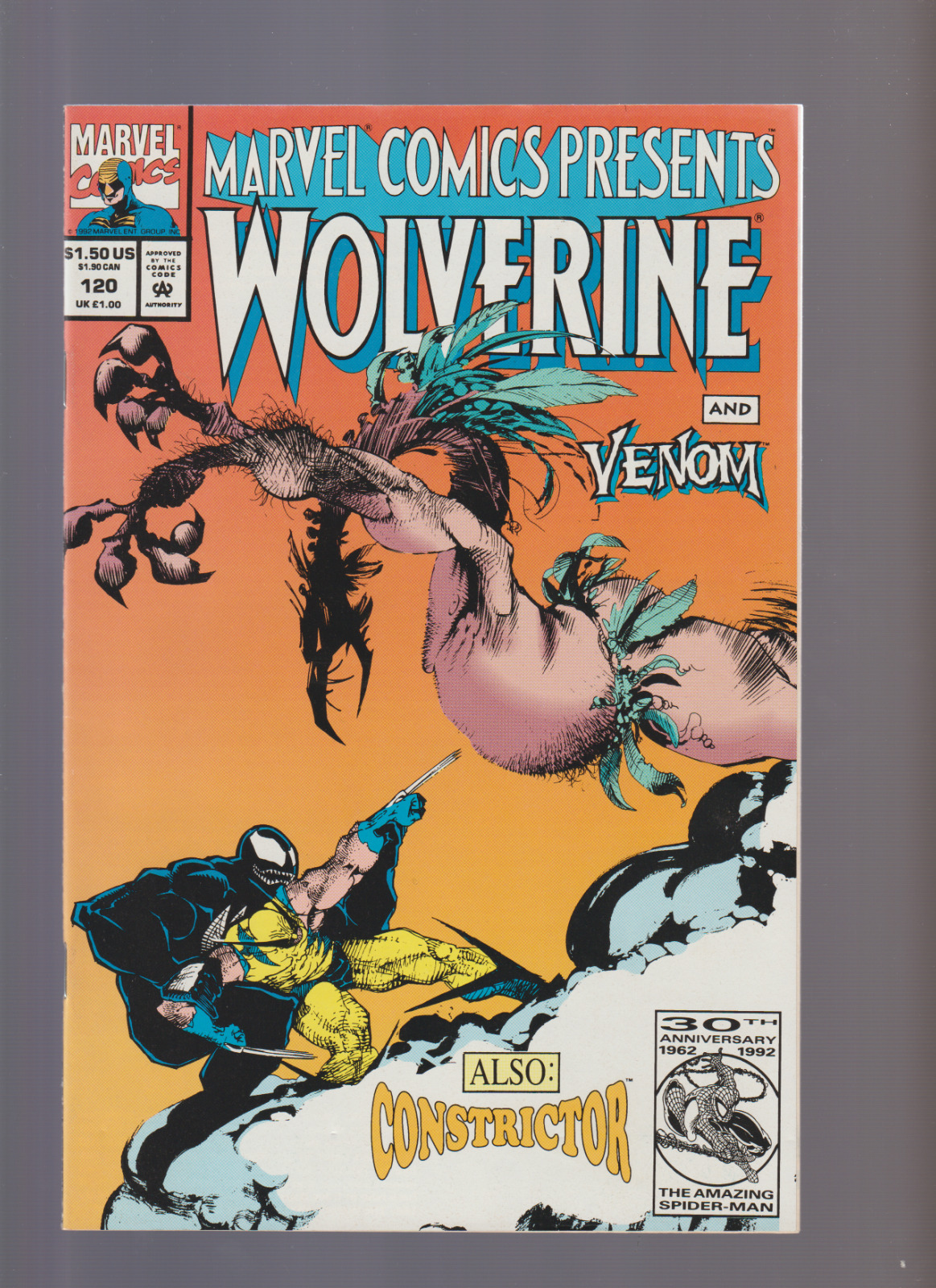 Marvel Comics Presents #120 (1993) VENOM VS WOLVERINE GHOST RIDER SPIDERMAN