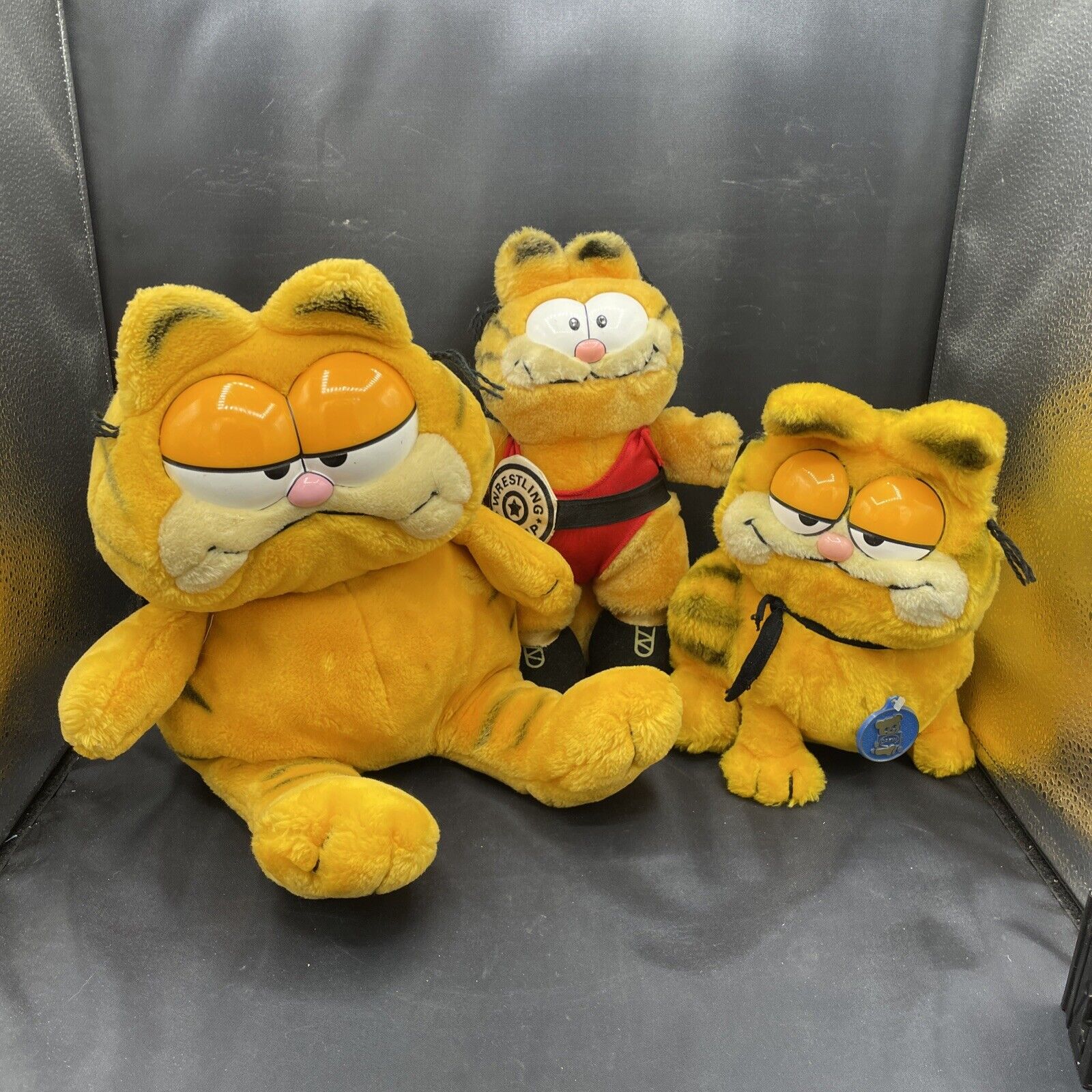 Garfield Plush Lot Of 3 Vintage